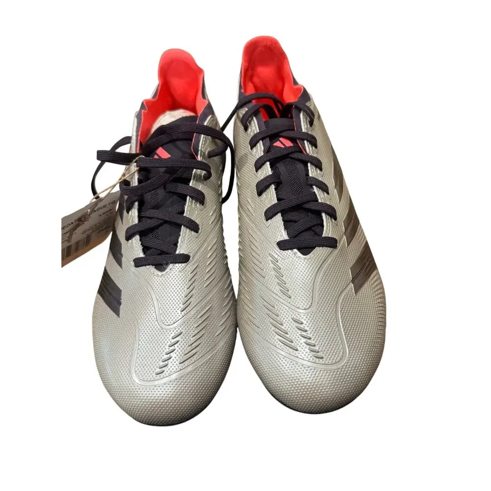 Adidas Predator League FG Soccer Cleats Men’s 9.5 Silver Pink NEW